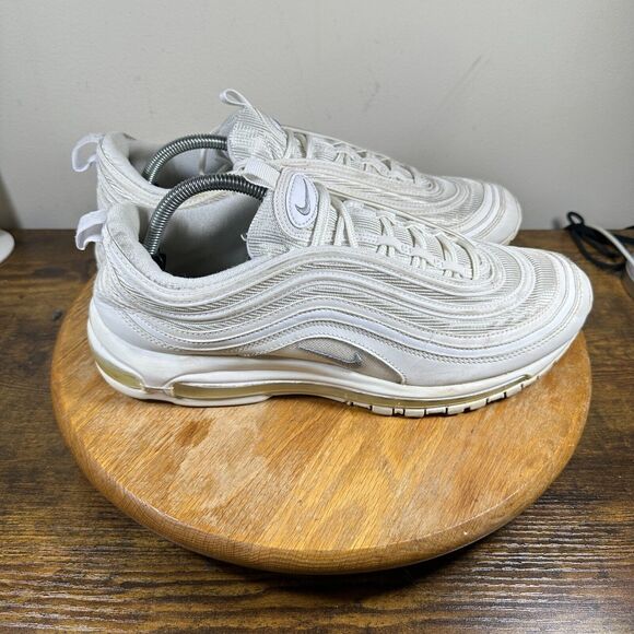 Nike Air Max 97 Triple White Wolf Gray Mens Size 12 Shoes